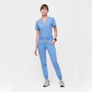FIGS Zamora Jogger Scrub Pants Size M/P Ceil Blue